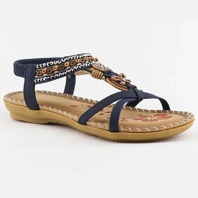 Bohemian Crystal Sandals for Women - Non-Slip Summer Style - Dhavinci