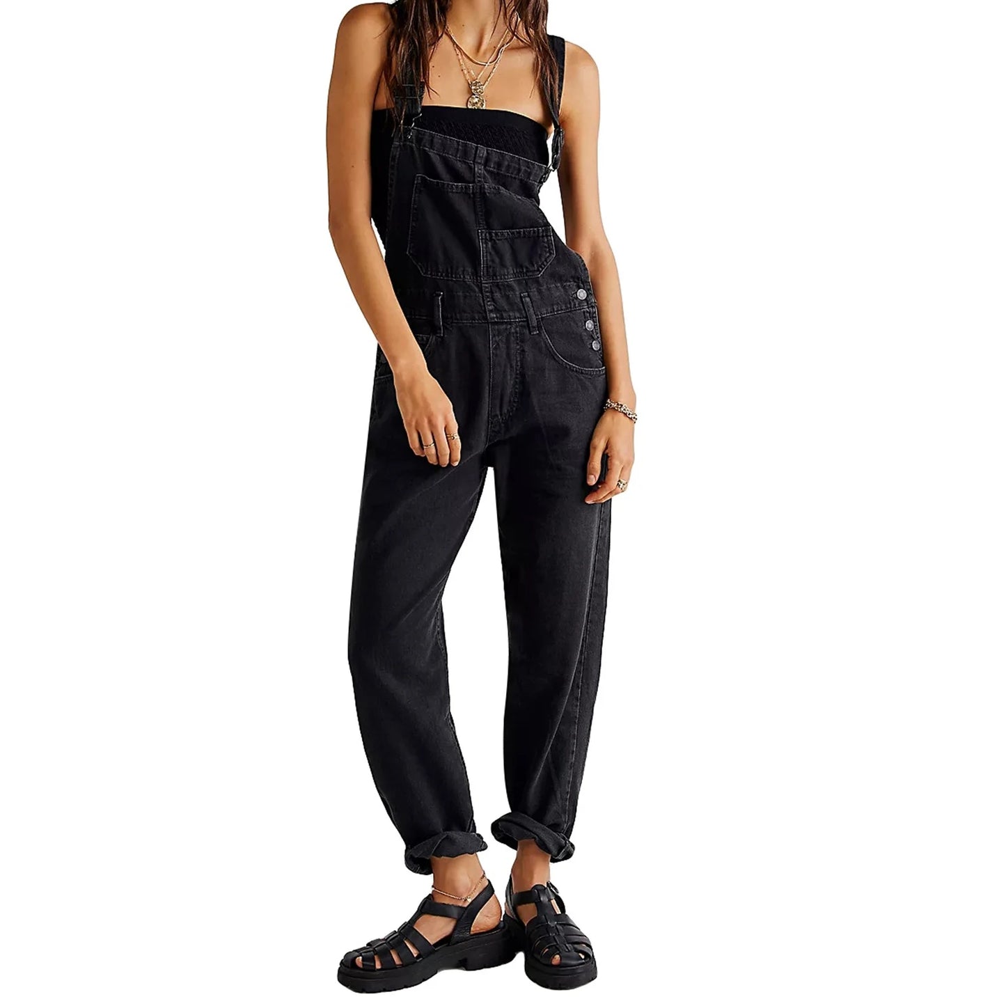 Blue Denim Overalls Jumpsuit Rompers Women Belted Hole Hollow Out E-girl Casual Work Pants Hot Y2k Jeans Long Pants Streetwear - Dhavinci