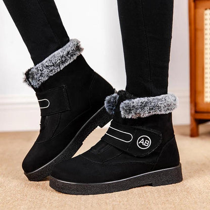 Winter Fur Snow Boots - Non-Slip Plush Ankle Boots for Women - Dhavinci