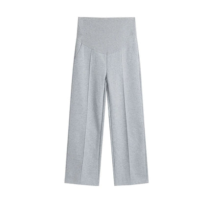 Autumn Maternity Wide-Leg Pants | High-Waist Loose Belly Trousers - Dhavinci