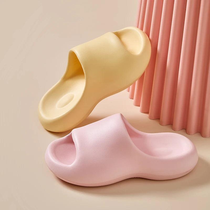 Thick Platform Cloud Slippers for Women - Soft Sole Beach Slides - Dhavinci