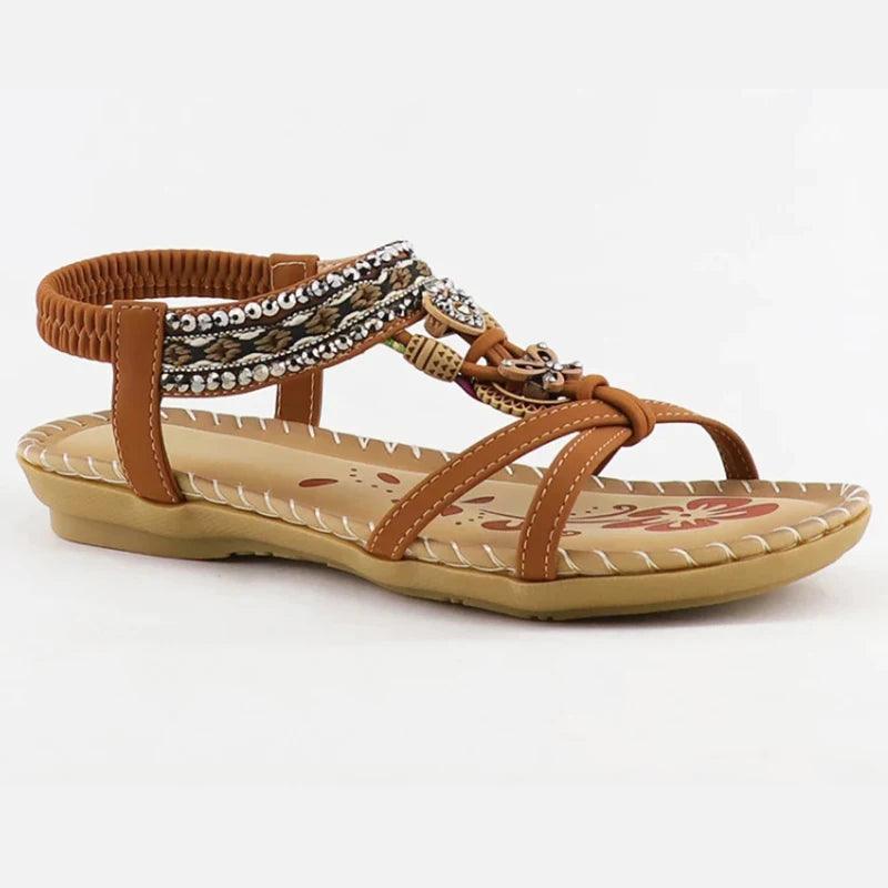 Bohemian Crystal Sandals for Women - Non-Slip Summer Style - Dhavinci