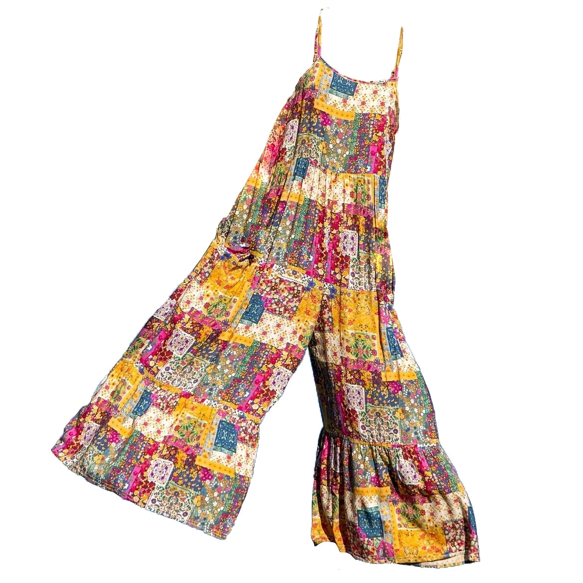 Casual Women’s Jumpsuit | Loose Wide Leg Printed Overalls