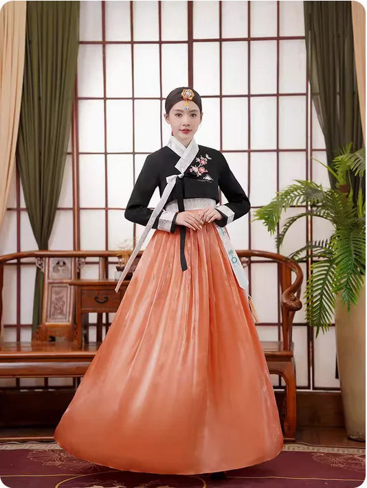 Hanbok Dance Performance Dress | Korean Ethnic Minority Clothing - Dhavinci