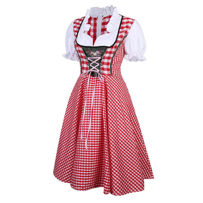 Plus Size Oktoberfest Costume for Women German Bavarian Traditional Dirndl Dress - Dhavinci