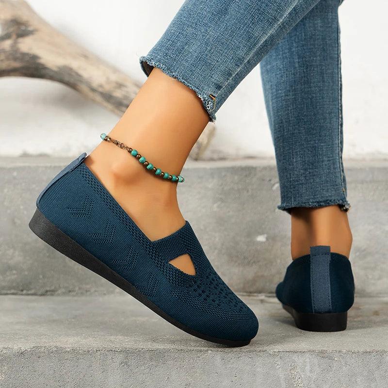 Summer Breathable Sneakers for Women | Hollow Out Casual Slip-On Shoes - Dhavinci