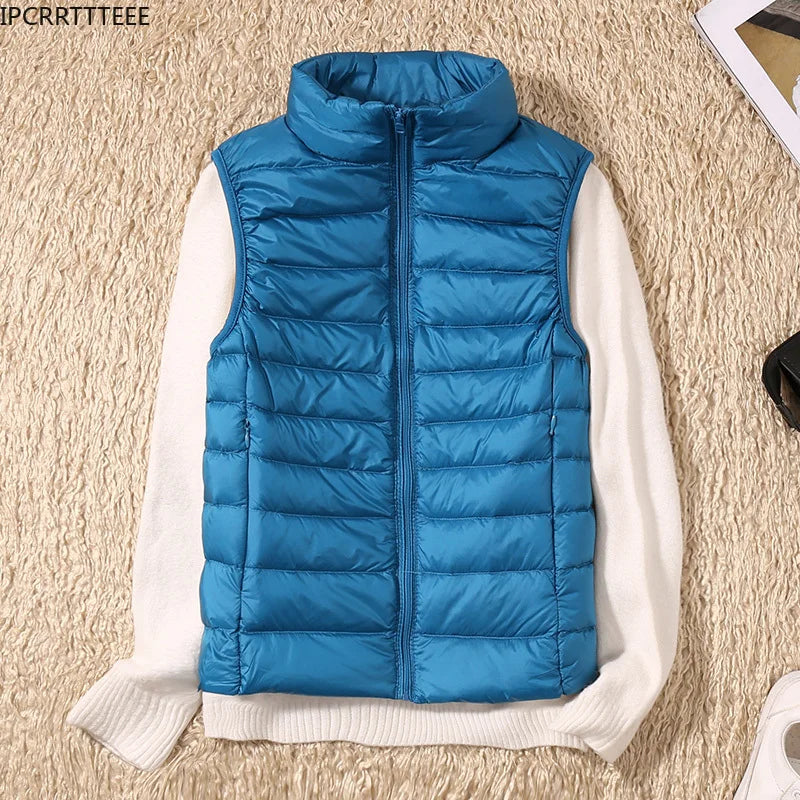 2025 Women’s Slim Lightweight Down Vest | Ultra-Light Warm Waistcoat