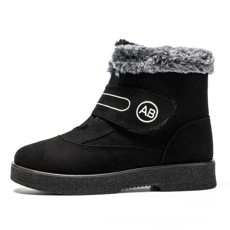 Winter Fur Snow Boots - Non-Slip Plush Ankle Boots for Women - Dhavinci