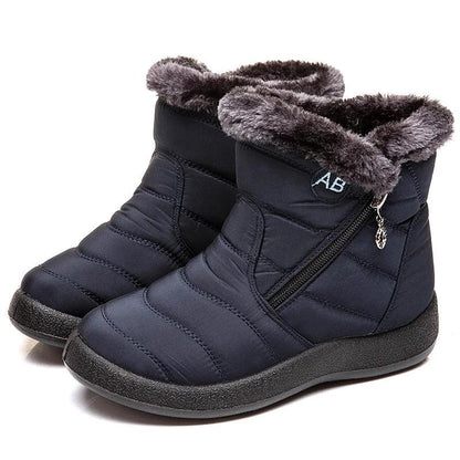 Thick Plush Snow Boots - Waterproof Winter Ankle Boots for Women - Dhavinci