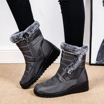 Faux Fur Winter Boots - Waterproof Non-Slip Snow Boots for Women - Dhavinci