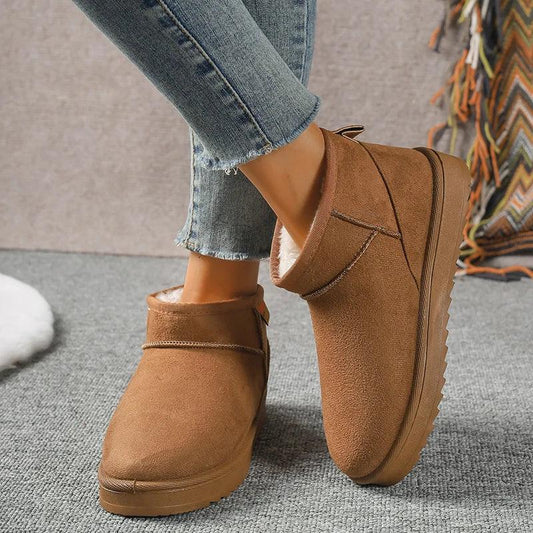 Faux Suede Plush Winter Boots for Women | Non-Slip Snow Boots - Dhavinci