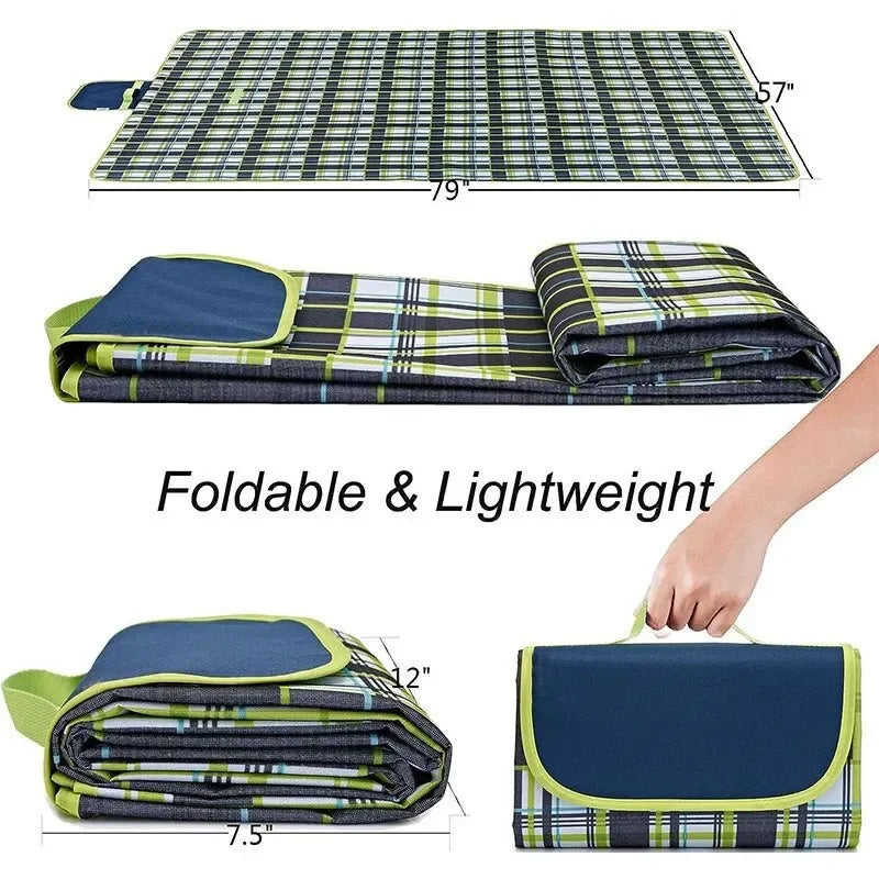 Waterproof Outdoor Picnic Mat Camping Beach Mat Plaid Portable Hiking Travel Sleeping Blanket Folding Grassland Pad Carpet - Dhavinci