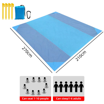 Waterproof Beach Mat Extra Large Outdoor Camping Mat Blanket Folding Sand Free Pocket Mattress Portable Lightweight Picnic Mat - Dhavinci