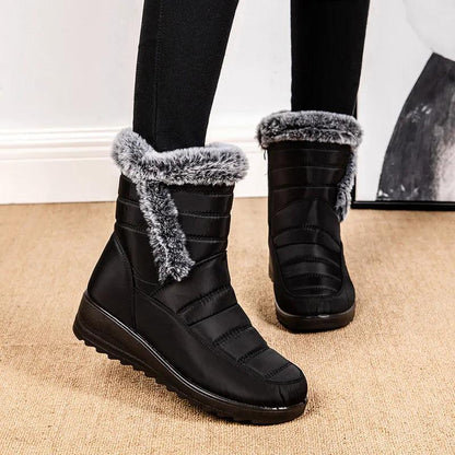 Faux Fur Winter Boots - Waterproof Non-Slip Snow Boots for Women - Dhavinci