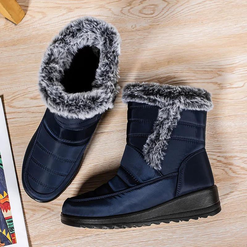 Faux Fur Winter Boots - Waterproof Non-Slip Snow Boots for Women - Dhavinci