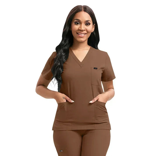 Multicolor Unisex Short Sleeved Pharmacy Nurse Uniform Hospital Doctor Workwear Oral Dental Surgery Uniforms Medical Scrubs Sets - Dhavinci