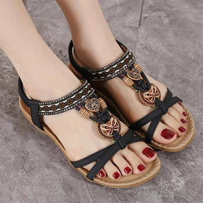 Bohemian Crystal Sandals for Women - Non-Slip Summer Style - Dhavinci