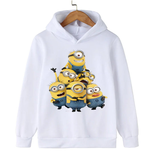 Minions Cartoon Hoodie for Kids | Casual Autumn/Winter Outdoor Top - Dhavinci