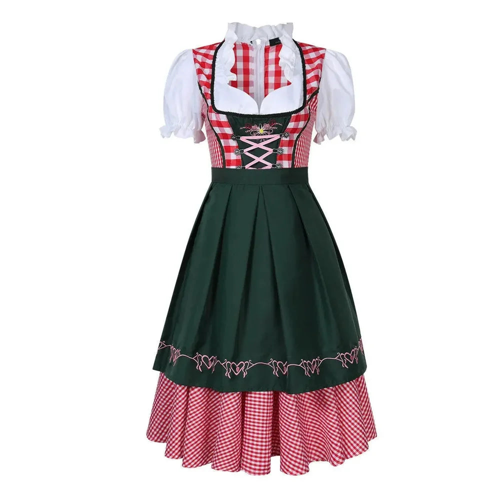 Plus Size Oktoberfest Costume for Women German Bavarian Traditional Dirndl Dress - Dhavinci