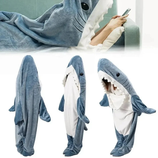 Cartoon Shark Sleeping Bag | Mermaid Shawl Blanket for Christmas - Dhavinci