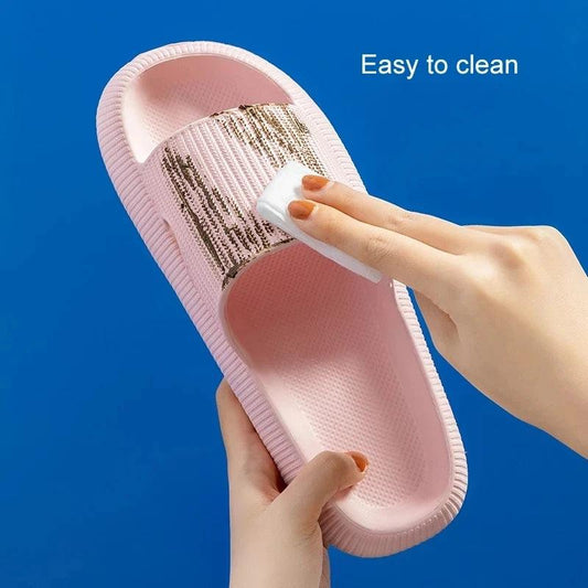 Thick Platform Home Slippers | Non-Slip Bathroom Sandals for Couples - Dhavinci