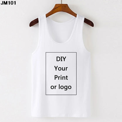 Custom Print Leisure T-Shirt | Sleeveless DIY Photo or Logo Tee - Dhavinci