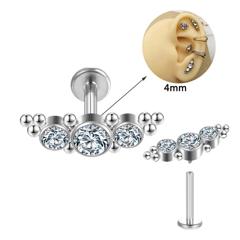 Titanium Body Piercings | Lip, Tragus & Septum Earrings for Women - Dhavinci