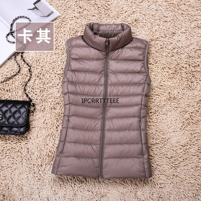 2025 Women’s Slim Lightweight Down Vest | Ultra-Light Warm Waistcoat