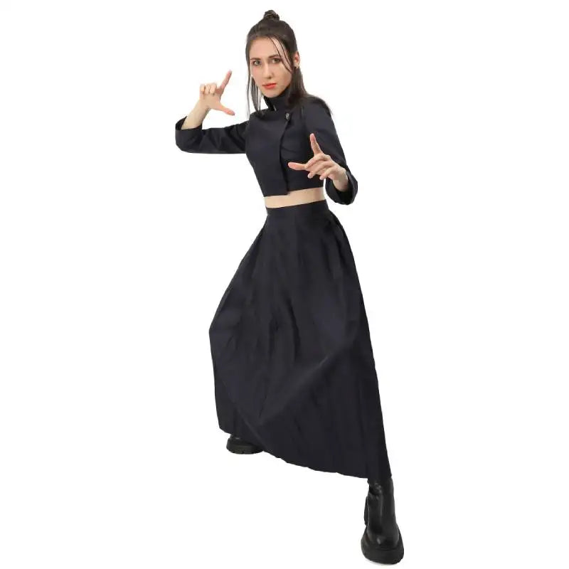 WENAM Geto Suguru Cosplay Anime JK Cosplay Adult Womens Shirt High Waist Skirt High School Halloween Uniform Full Set - Dhavinci