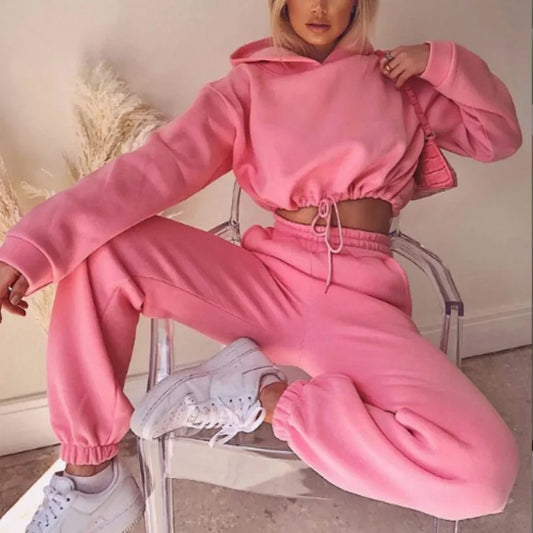 Women's Long-Sleeved Sports Suit | Trendy Casual Two-Piece Set