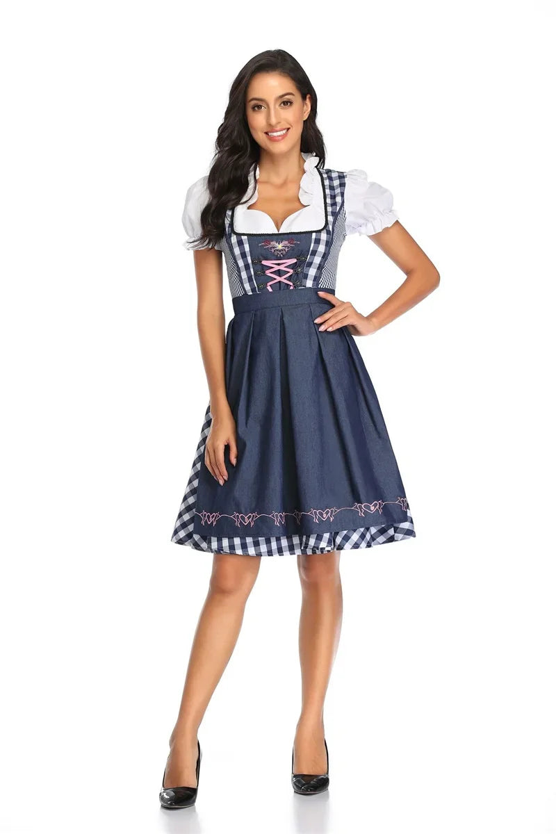 Womens Oktoberfest Beer Girl Costume | Bavarian Dirndl Dress - Dhavinci