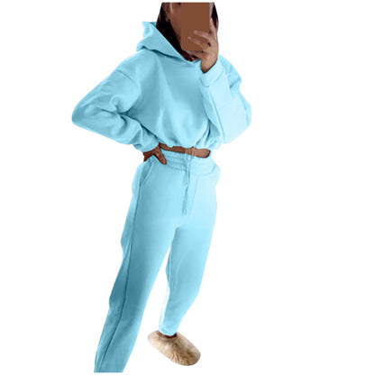 Women's Long-Sleeved Sports Suit | Trendy Casual Two-Piece Set