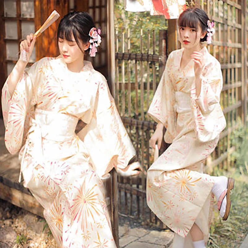 Kimono Women Japanese Traditional Yukata Haori Kimonos Cosplay Blouse Gown Female Summer Fashion Photography Clothes Party Dress - Dhavinci