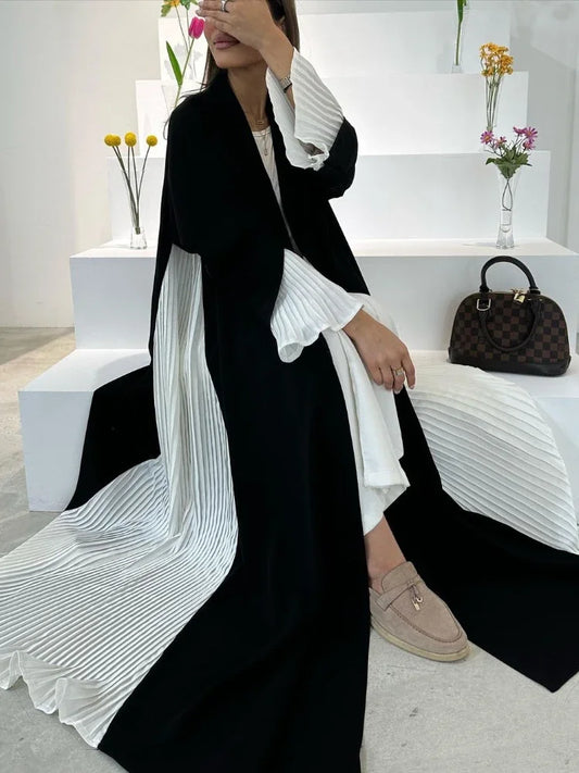 Eid Muslim Party Abaya | Pleated Ramadan Kaftan Dress 2025 - Dhavinci