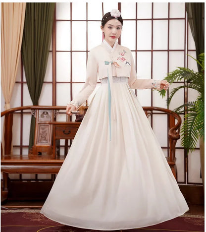 Hanbok Dance Performance Dress | Korean Ethnic Minority Clothing - Dhavinci