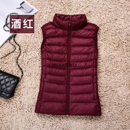 2025 Women’s Slim Lightweight Down Vest | Ultra-Light Warm Waistcoat