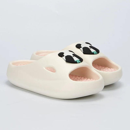 Cartoon Panda Platform Slippers for Women | Non-Slip Beach Sandals - Dhavinci