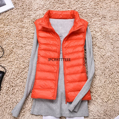 2025 Women’s Slim Lightweight Down Vest | Ultra-Light Warm Waistcoat