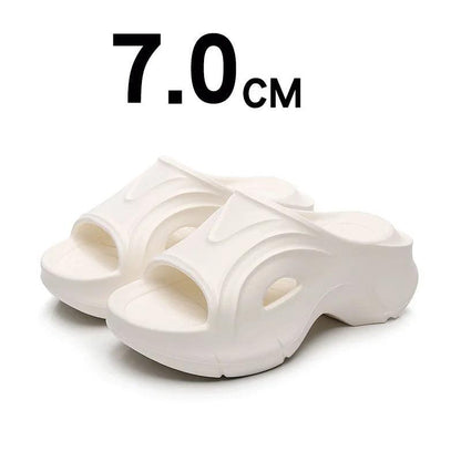 Chunky Platform Slippers for Women - Summer Wedge Heel Sandals - Dhavinci