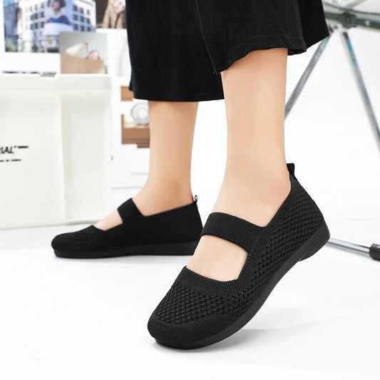 Breathable Knitting Flats for Women | Soft Sole, Non-Slip Casual Loafers - Dhavinci