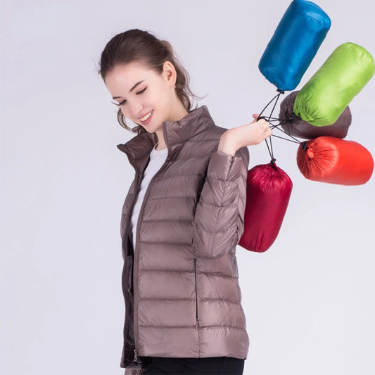 Ultra Light Duck Down Jacket | Slim Warm Candy Color Coat