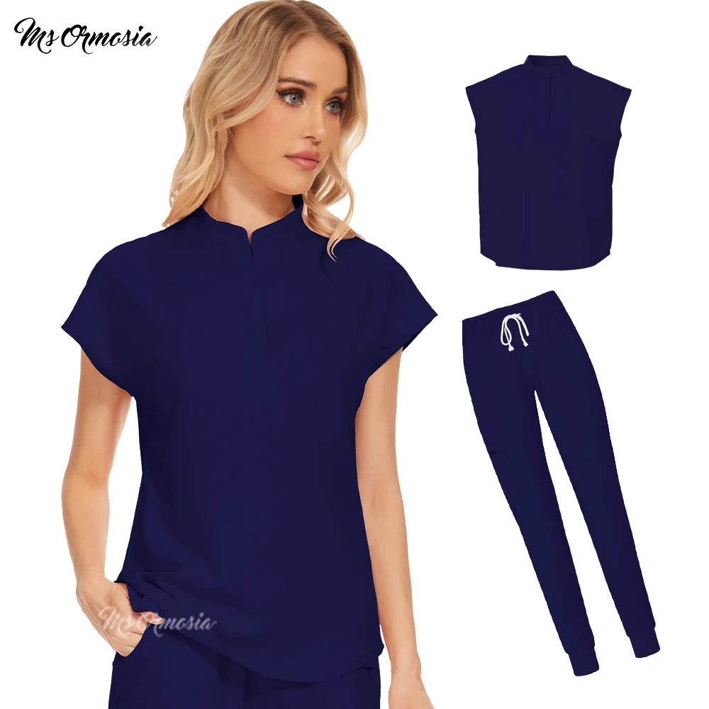 Medical Uniforms Women Scrubs Sets Nurse Nursing Work Clothes Beauty Salon Spa Work Clothes Surgical Suit Lab Hospital Overall - Dhavinci