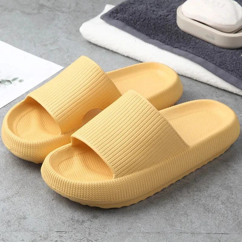 Thick Platform Home Slippers | Non-Slip Bathroom Sandals for Couples - Dhavinci