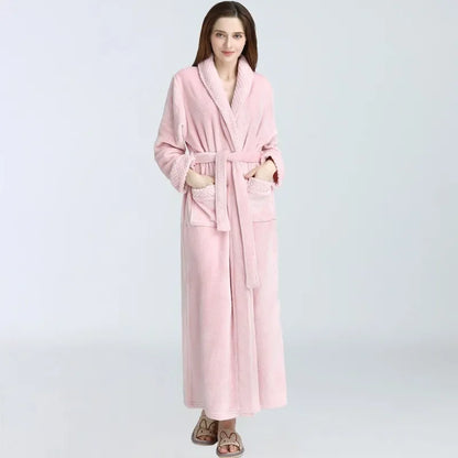 Cozy Women's Pajamas | Thickened Yukata Nightgown & Bathrobe - Dhavinci