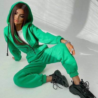 Elegant Hoodies Jumpsuit | Women’s Winter Warm Tracksuit