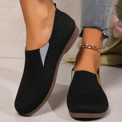 Breathable Knitting Platform Sneakers for Women | Slip-On Casual Shoes - Dhavinci