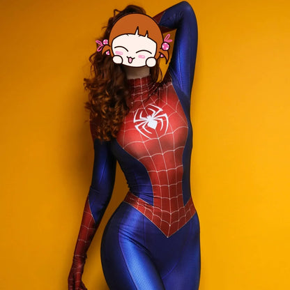 Women's Spiderman Superhero Cosplay Costume | Halloween Zentai Suit - Dhavinci