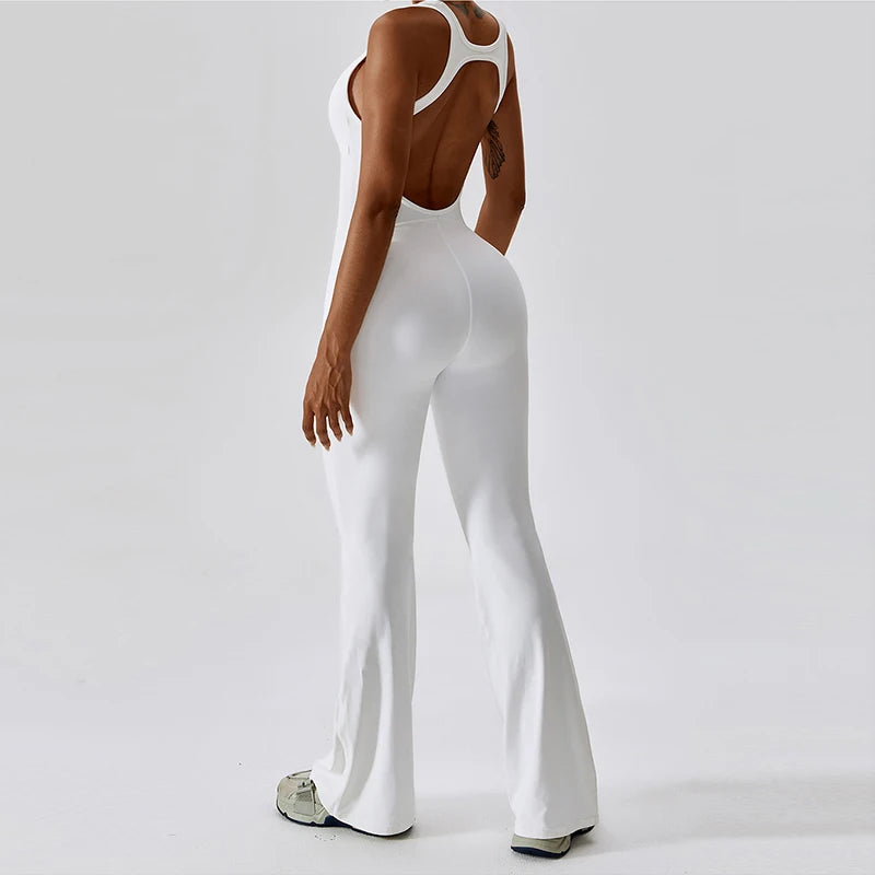 Sexy Back V Jumpsuit for Women | Stretch Yoga & Fitness Sportswear - Dhavinci