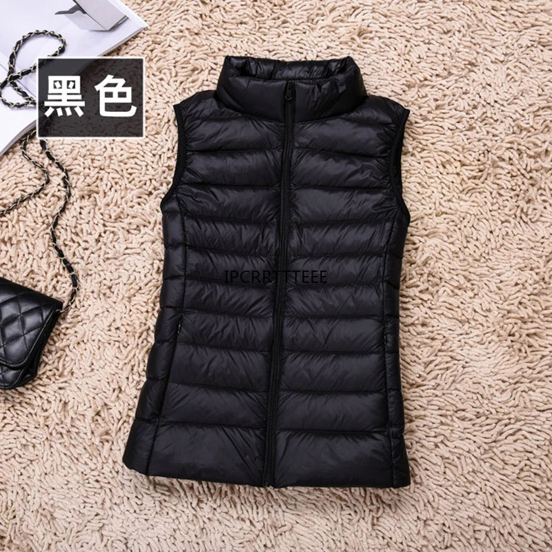 2025 Women’s Slim Lightweight Down Vest | Ultra-Light Warm Waistcoat