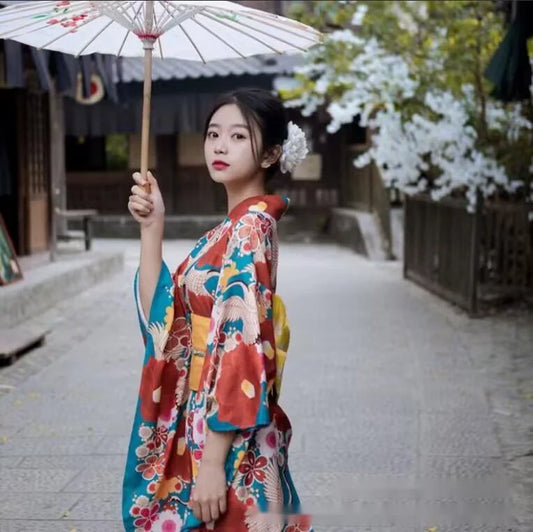 New kimono women Japanese improved kimono yukata lovely girl travel photo clothing - Dhavinci